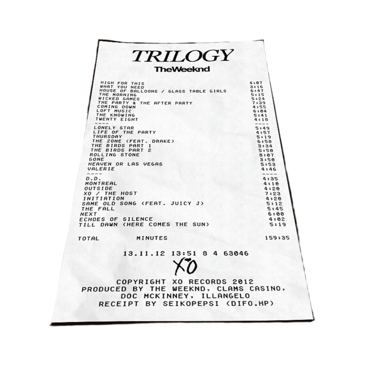 TRIOLOGY STARBOY RECEIPT HALI