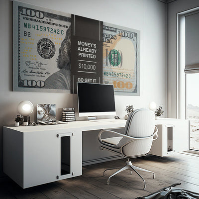 PRINTED MONEY KANVAS TABLO