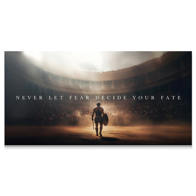 GLADIATOR NEVER LET KANVAS TABLO