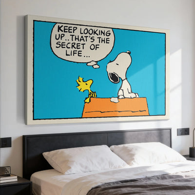 PEANUTS - KEEP LOOKING KANVAS TABLO