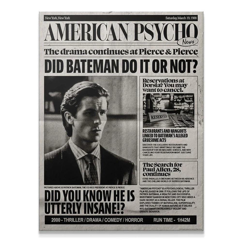 PSYCHO NEWS KANVAS TABLO