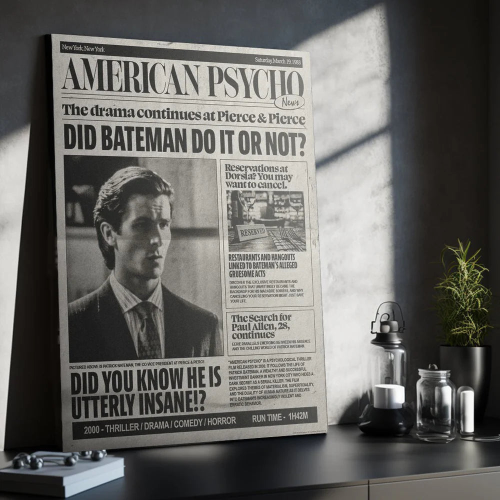 PSYCHO NEWS KANVAS TABLO
