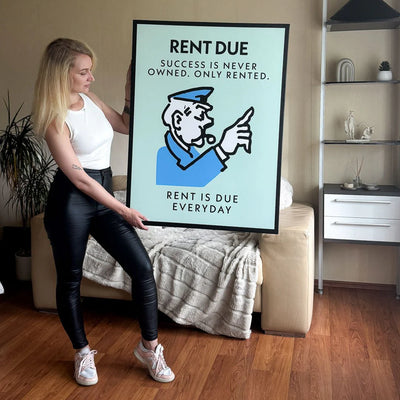 RENT DUE KANVAS TABLO