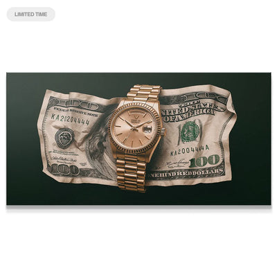TIME IS MONEY KANVAS TABLO