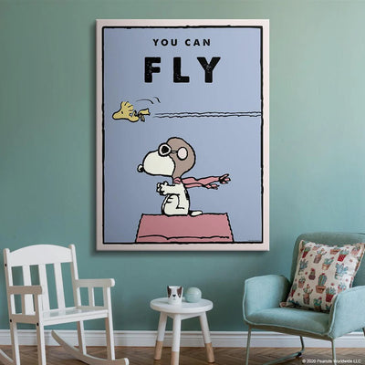 PEANUTS - YOU CAN FLY KANVAS TABLO